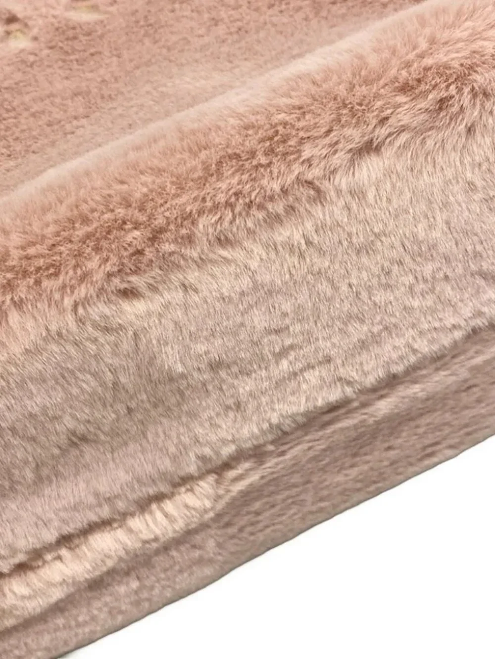 MARNI SHMP0077U6 Pink Cream Fake Fur Canvas Tote Bag